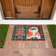 Alfombra de bienvenida Grumpy Cat Navideña