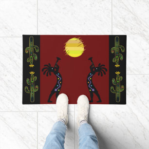 Alfombra de bienvenida Kokopelli del sol suroeste
