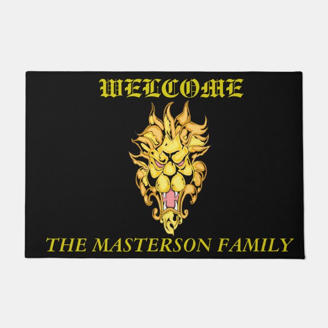 Alfombra de bienvenida León Dorado (Anverso)
