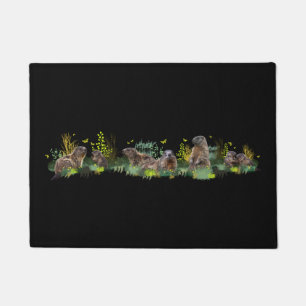 Alfombra de bienvenida Marmot Meadow (Negro)