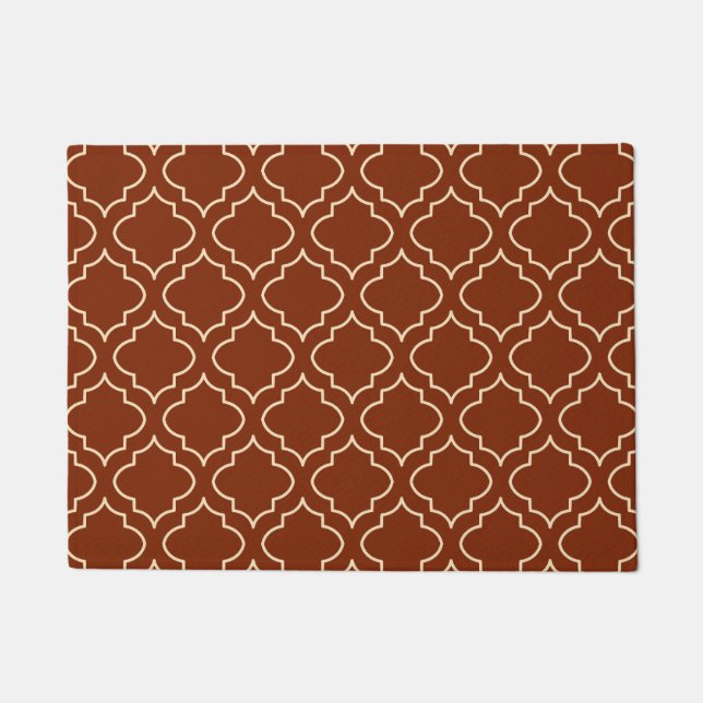 Alfombra de bienvenida marrón elegante (Anverso)
