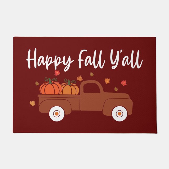 Alfombra de bienvenida Otoño Feliz Todos (Anverso)