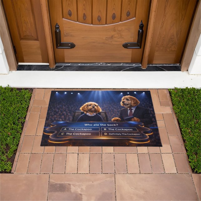 Alfombra de bienvenida para la puerta de Cockapoo  (Exterior)