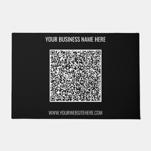 Alfombra de bienvenida para negocios con código QR (Anverso)