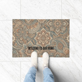Alfombra de bienvenida personalizable con patrón ú