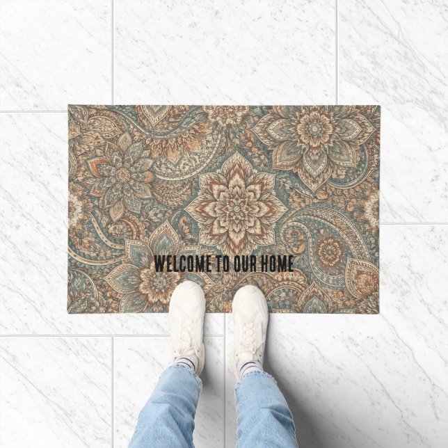 Alfombra de bienvenida personalizable con patrón ú (Interior)