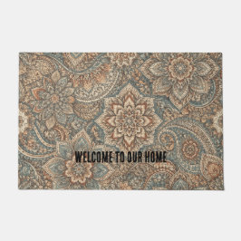Alfombra de bienvenida personalizable con patrón ú