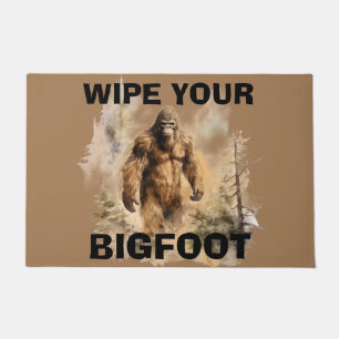 Alfombra de bienvenida personalizada Bigfoot Sasqu