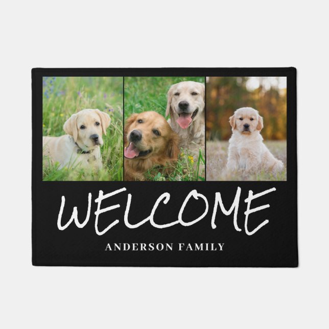 Alfombra de bienvenida personalizada con foto de m (Anverso)
