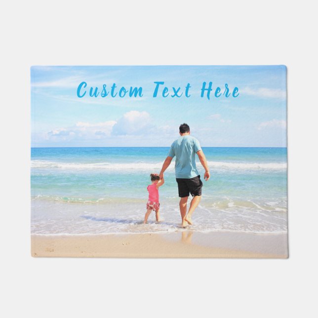 Alfombra de bienvenida personalizada con foto y te (Anverso)