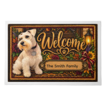 Alfombra de bienvenida personalizada de Schnauzer 
