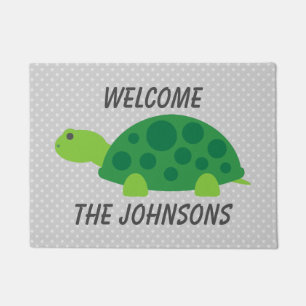 Alfombra de bienvenida personalizada de tortuga li