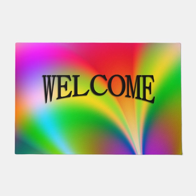 Alfombra de Bienvenida Poder Flor Arcoíris (Anverso)