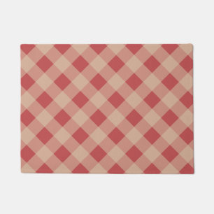 Alfombra de Cocina Cuadrillé Roja País