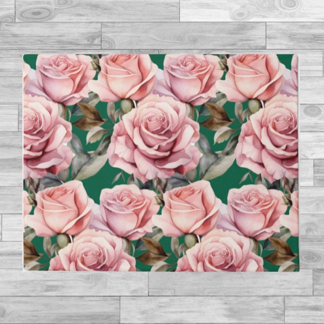 Alfombra de Cocina - Rosas Rosadas y Verde (Subido por el creador)