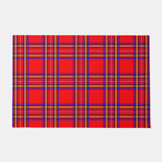 Alfombra de cuadros rojos (Anverso)