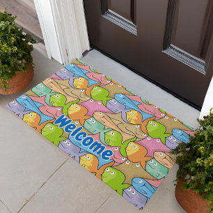 Alfombra de dibujos animados de peces
