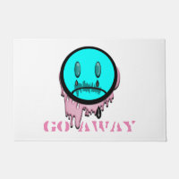 Alfombra de emoji llorando Go Away Pastel Goth