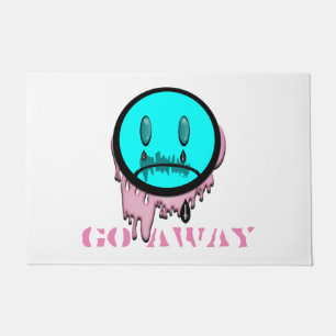 Alfombra de emoji llorando Go Away Pastel Goth