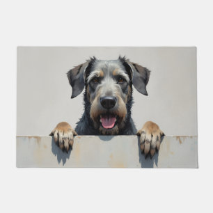Alfombra de Entrada Arte de Perro Lobo de Caza