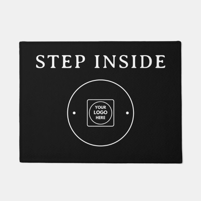 Alfombra de entrada con logotipo de negocio modern (Anverso)