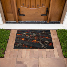 Alfombra de entrada de calavera ardiente ilusión 3