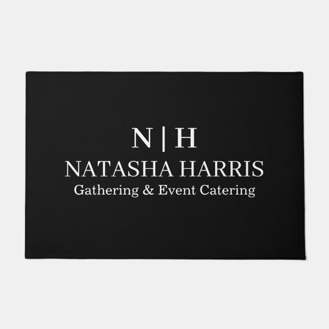 Alfombra de entrada de negocio con logo minimalist (Anverso)