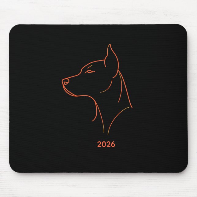 Alfombra de escritorio con arte de línea minimalis (Frente)