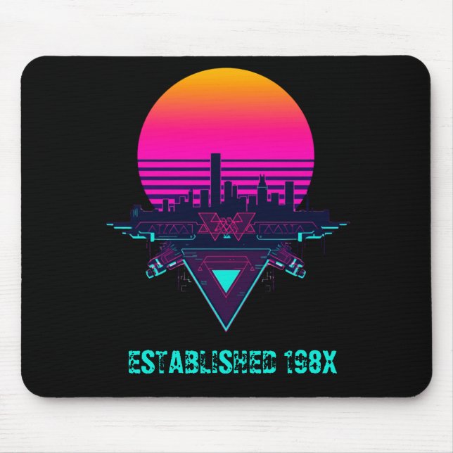 Alfombra de escritorio de ciudad retro synthwave d (Frente)