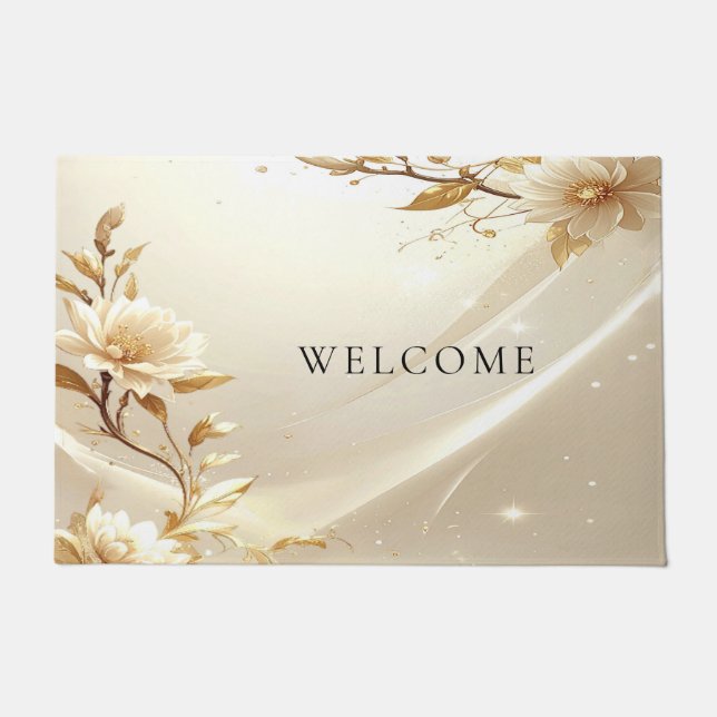 Alfombra de Flores Blancas y Doradas (Anverso)