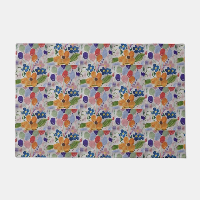 Alfombra de flores y globos (Anverso)