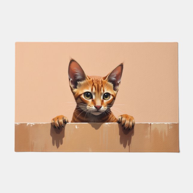 Alfombra de Gato Abisinio Arte (Anverso)