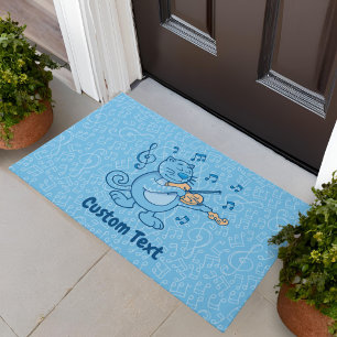 Alfombra de Gato Azul con Violín