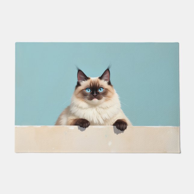 Alfombra de Gato Ragdoll Arte (Anverso)