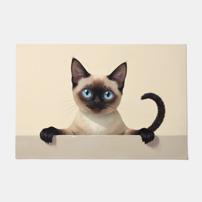 Alfombra de Gato Siamés Arte (Anverso)
