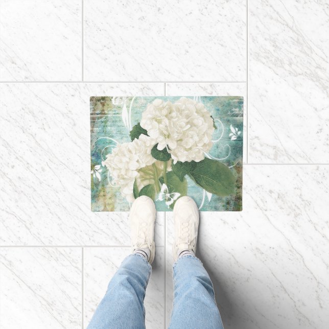 Alfombra de hortensias blancas (Interior)