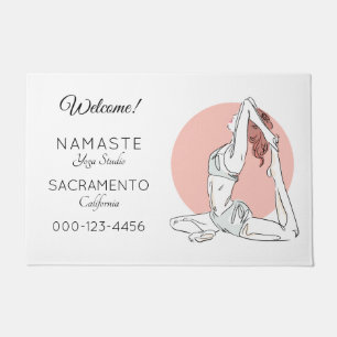alfombra de la puerta del estudio de yoga para per