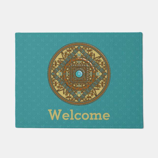 Alfombra de Mandala de Piscis (Anverso)