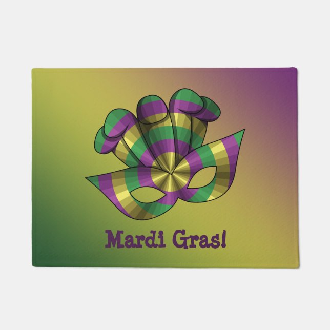 Alfombra de Mardi Gras con Máscara (Anverso)