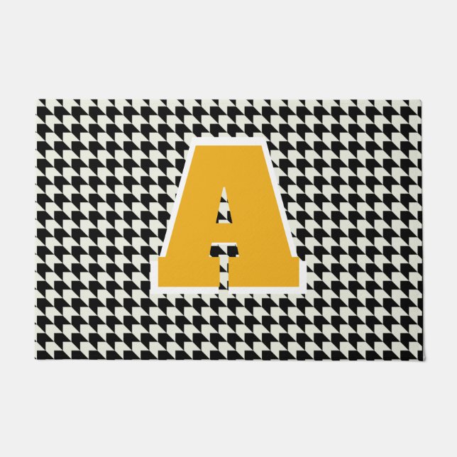 Alfombra de monograma con estampado de dientes de  (Anverso)