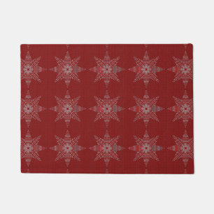 Alfombra de Navidad con Estrella de Punto de Cruz