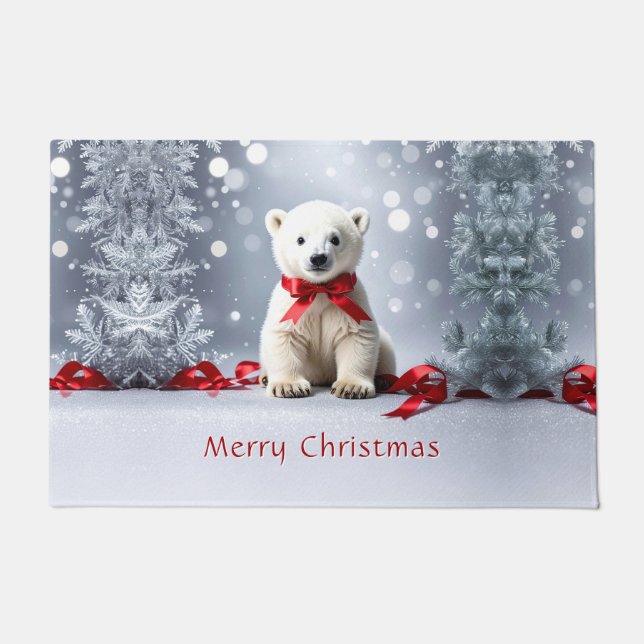 Alfombra de Navidad de Oso Polar (Anverso)