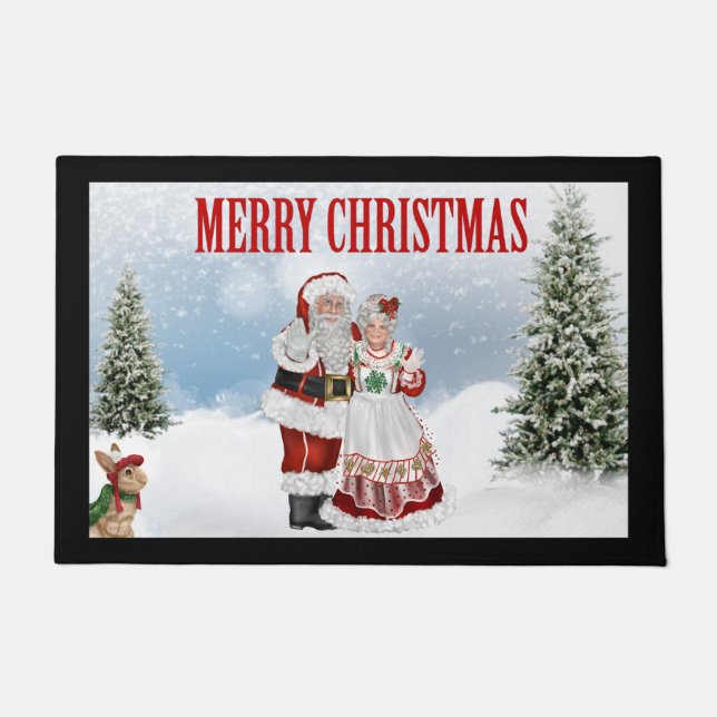 Alfombra de Navidad de Papá Noel para la puerta (Anverso)