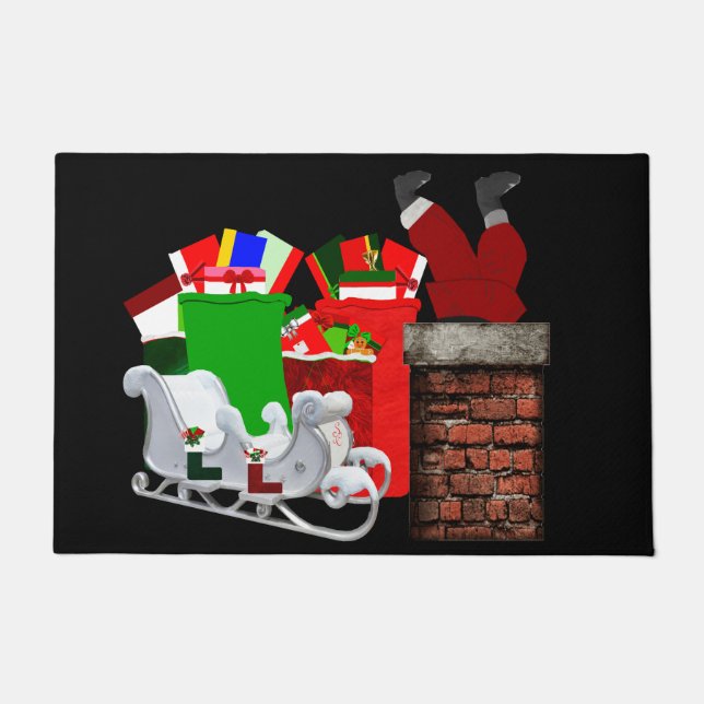 Alfombra de Navidad de Santa Atascado  (Anverso)