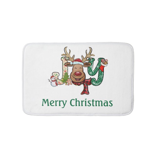 Alfombra de Navidad divertida con Reno personaliza (Anverso)