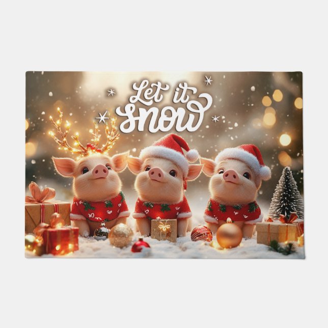 Alfombra de Navidad Let It Snow – Bienvenida Festi (Anverso)