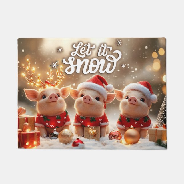 Alfombra de Navidad Let It Snow – Bienvenida Festi (Anverso)