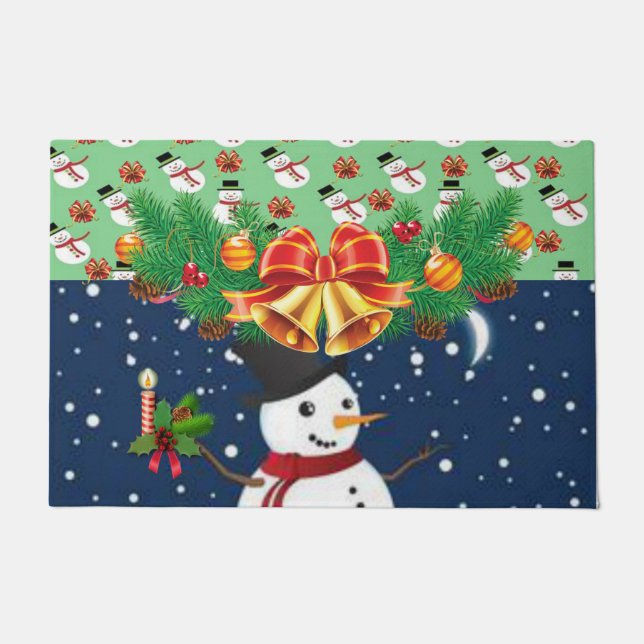 Alfombra de Navidad, Muñeco de Nieve (Anverso)