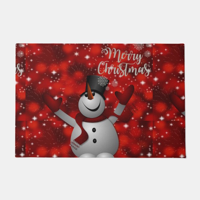 Alfombra de Navidad, Muñeco de Nieve (Anverso)