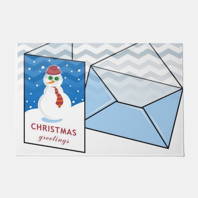 Alfombra de Navidad, Muñeco de Nieve (Anverso)